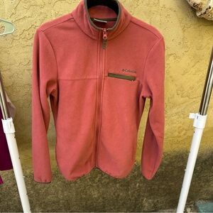 Columbia Fleece Jacket XS Reddish Pink Full Zip